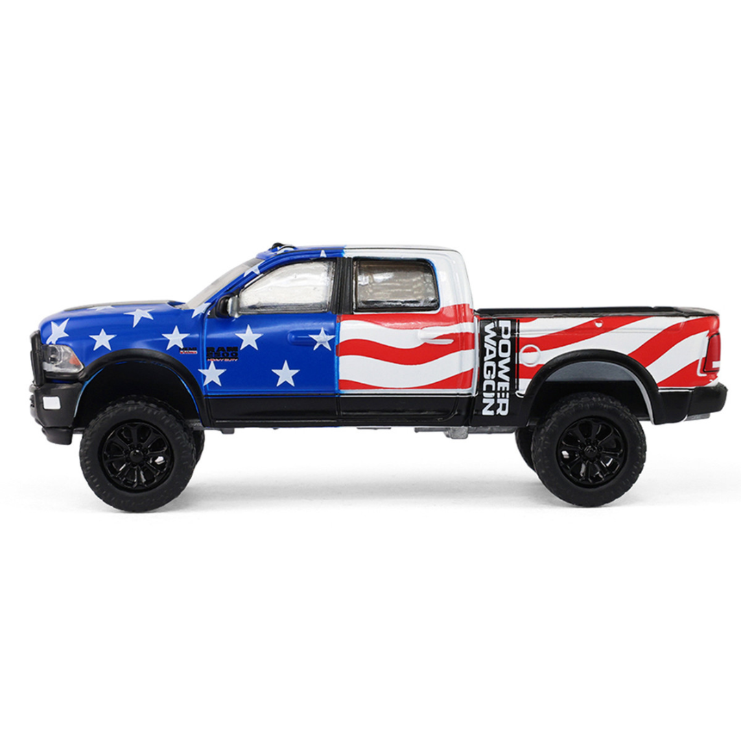 2017 Ram 2500 Power Wagon Pickup Truck American Flag Livery "America 250 Edition" "Anniversary Collection" Series 18 1/64 Diecast Model Car