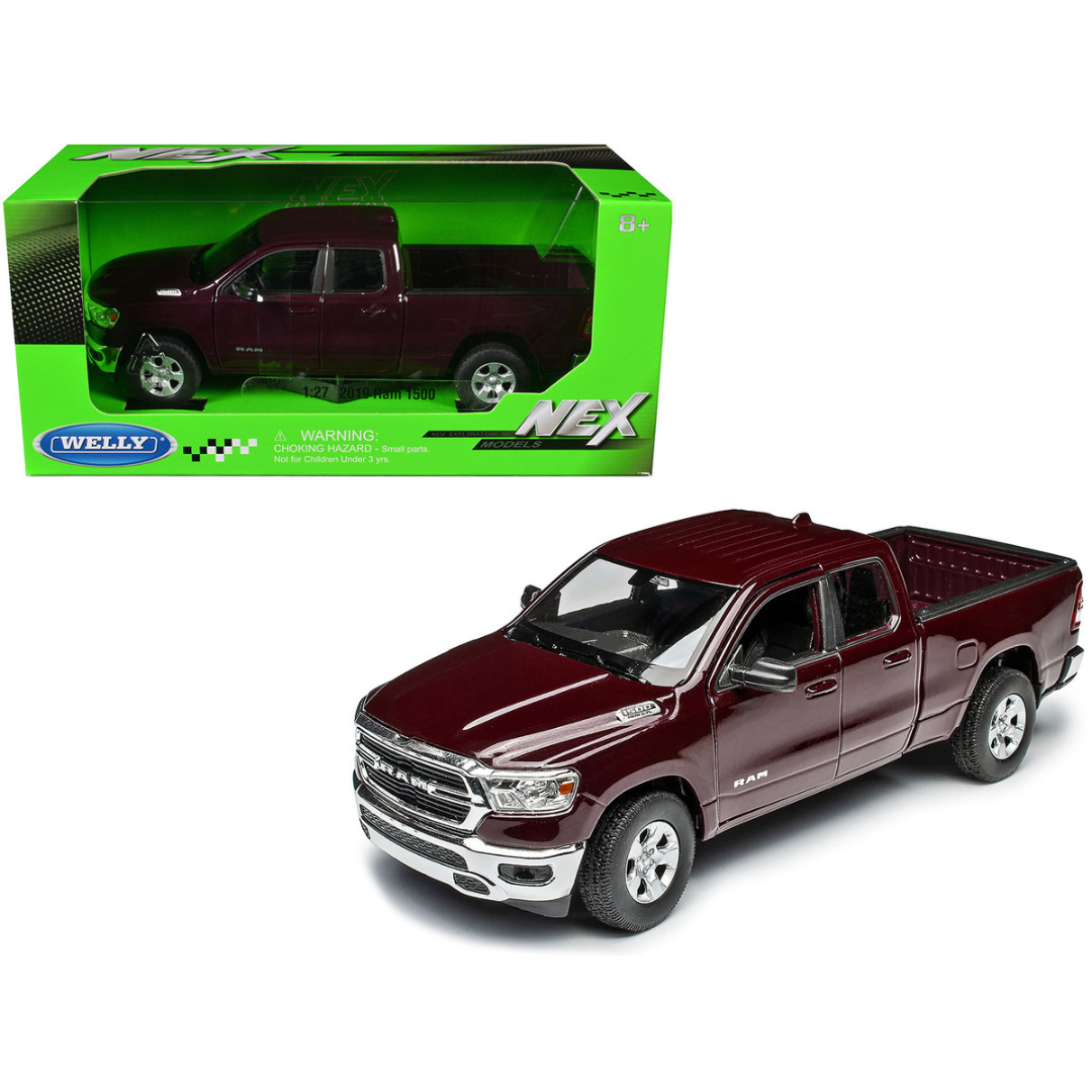 2019 RAM 1500 Pickup Truck Dark Red Metallic "NEX Models" Series 1/27 Diecast Model Car