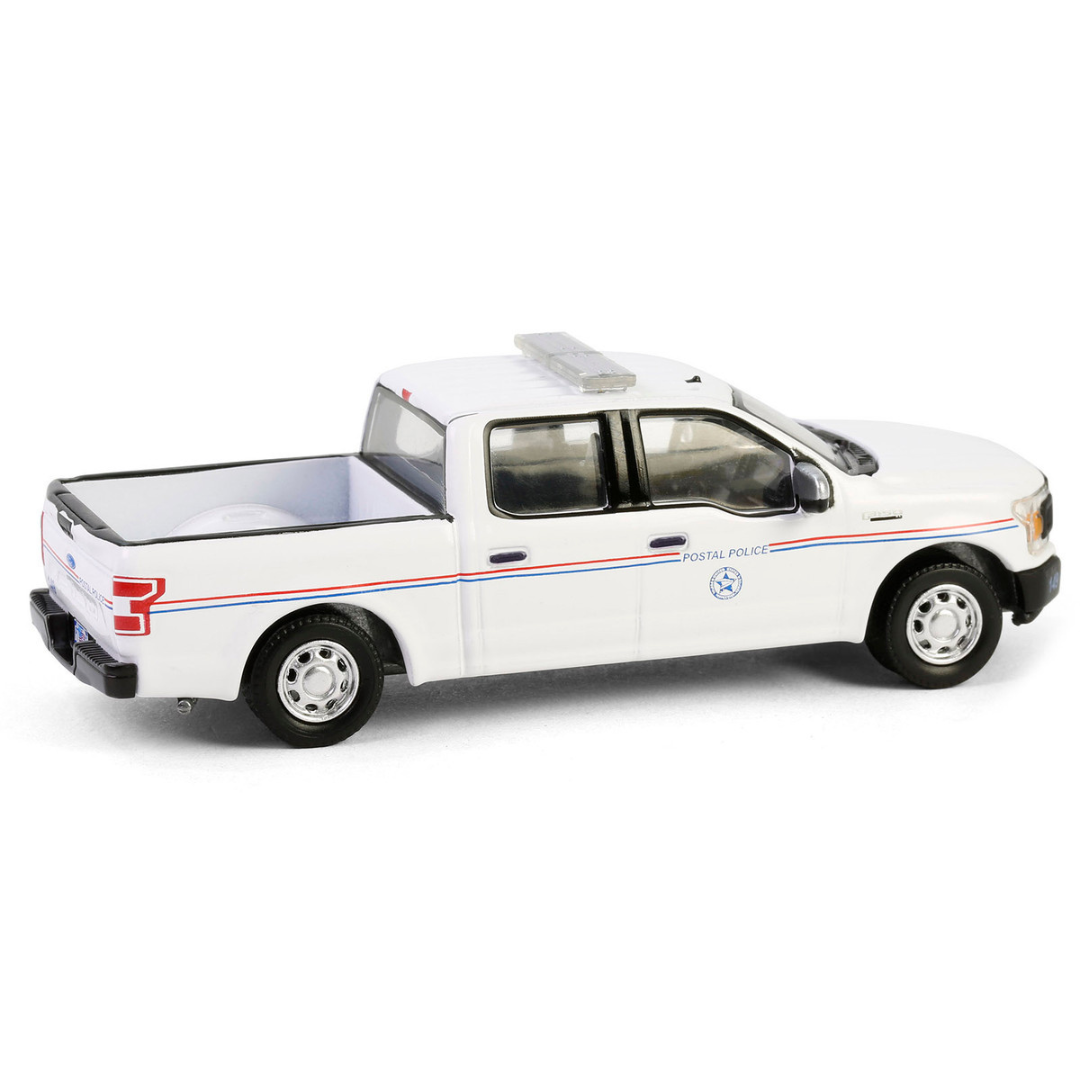 2020 Ford F-150 XL Pickup Truck "United States Postal Service (USPS) Postal Police" White with Red and Blue Stripes "Hobby Exclusive" Series 1/64 Diecast Model Car