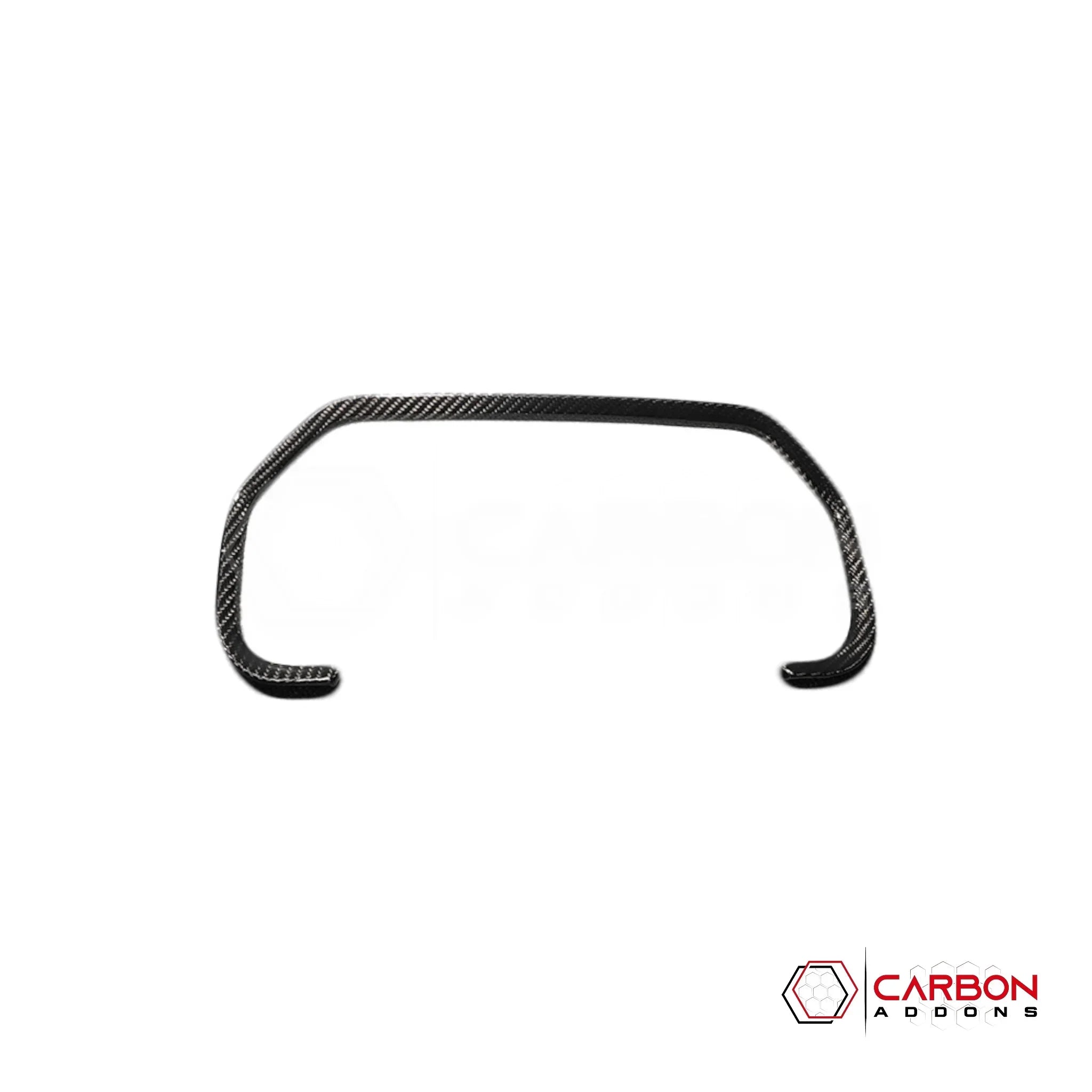 Real Carbon Fiber Gauge Cluster Trim Cover for 2021+ Ford F-150 (Chrome Delete)