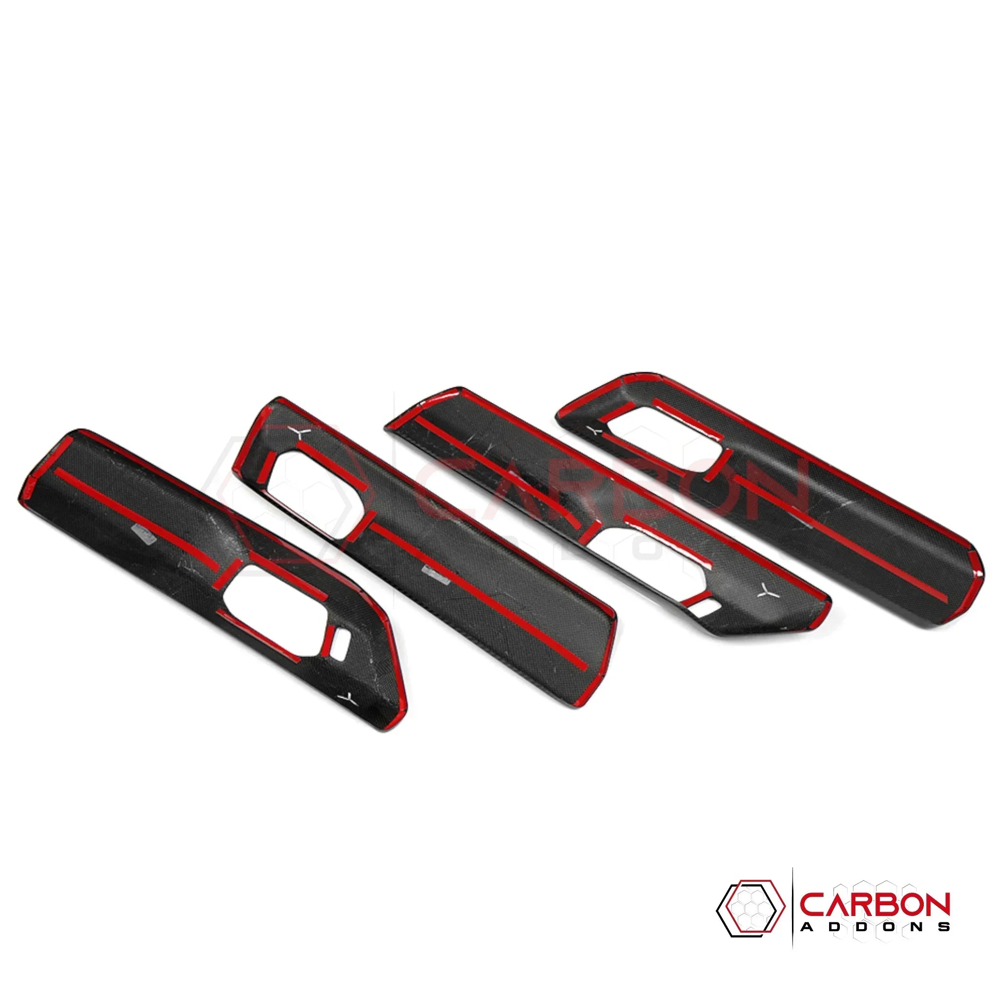 Real Carbon Fiber Door Handle Panel Trim Covers for 2021+ Ford Bronco | 2-Door & 4-Door