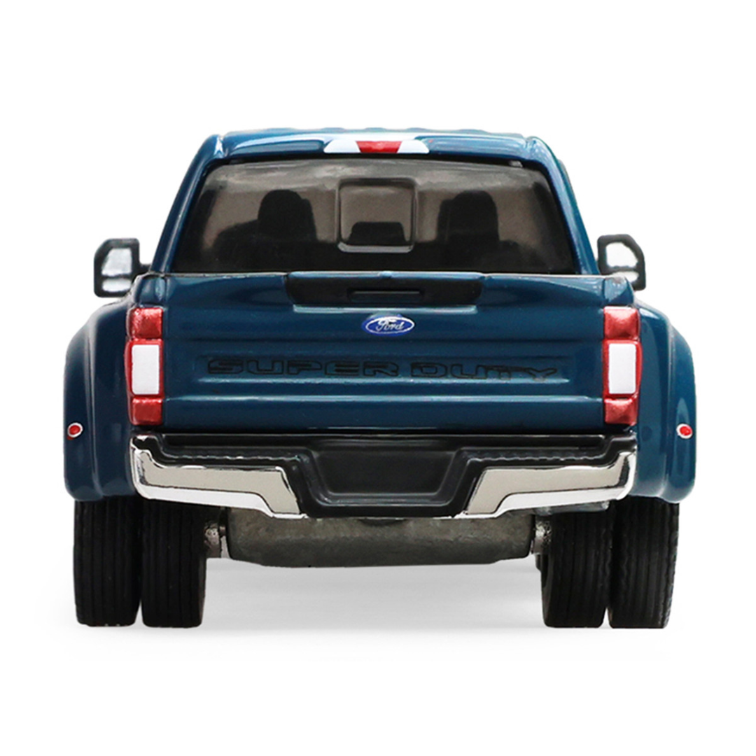 2022 Ford F-450 Dually Pickup Truck with Snow Plow Antimatter Blue Metallic "Dually Drivers" Series 17 1/64 Diecast Model Car