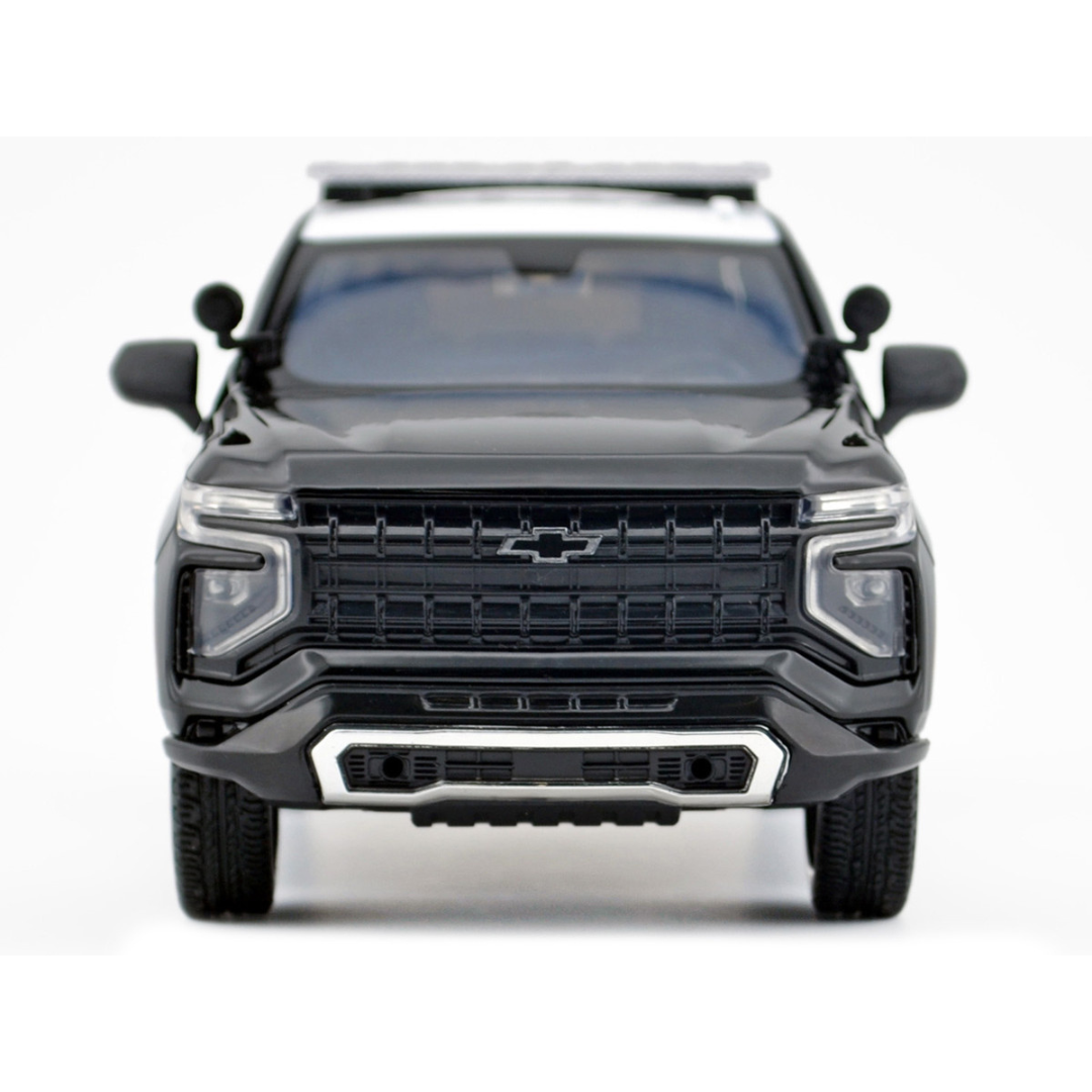 2025 Chevrolet Tahoe Police Pursuit Vehicle "Los Angeles Police Department (LAPD)" Black and White "Law Enforcement and Public Service" Series 1/24 Diecast Model Car