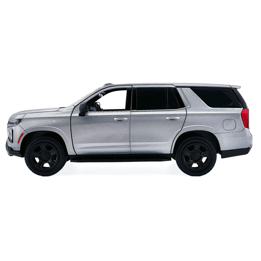 2025 Chevrolet Tahoe PPV Silver Metallic "Custom Builder's Kit - Law Enforcement and Public Service" Series 1/24 Diecast Model Car