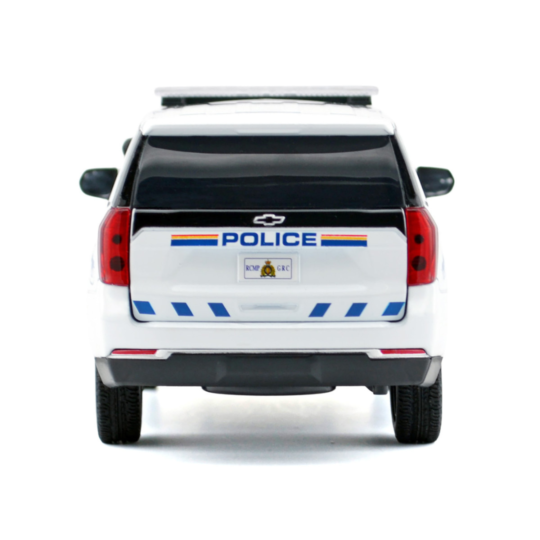 2025 Chevrolet Tahoe PPV with Light Bar "RCMP Royal Canadian Mounted Police" White "Law Enforcement and Public Service" Series 1/24 Diecast Model Car
