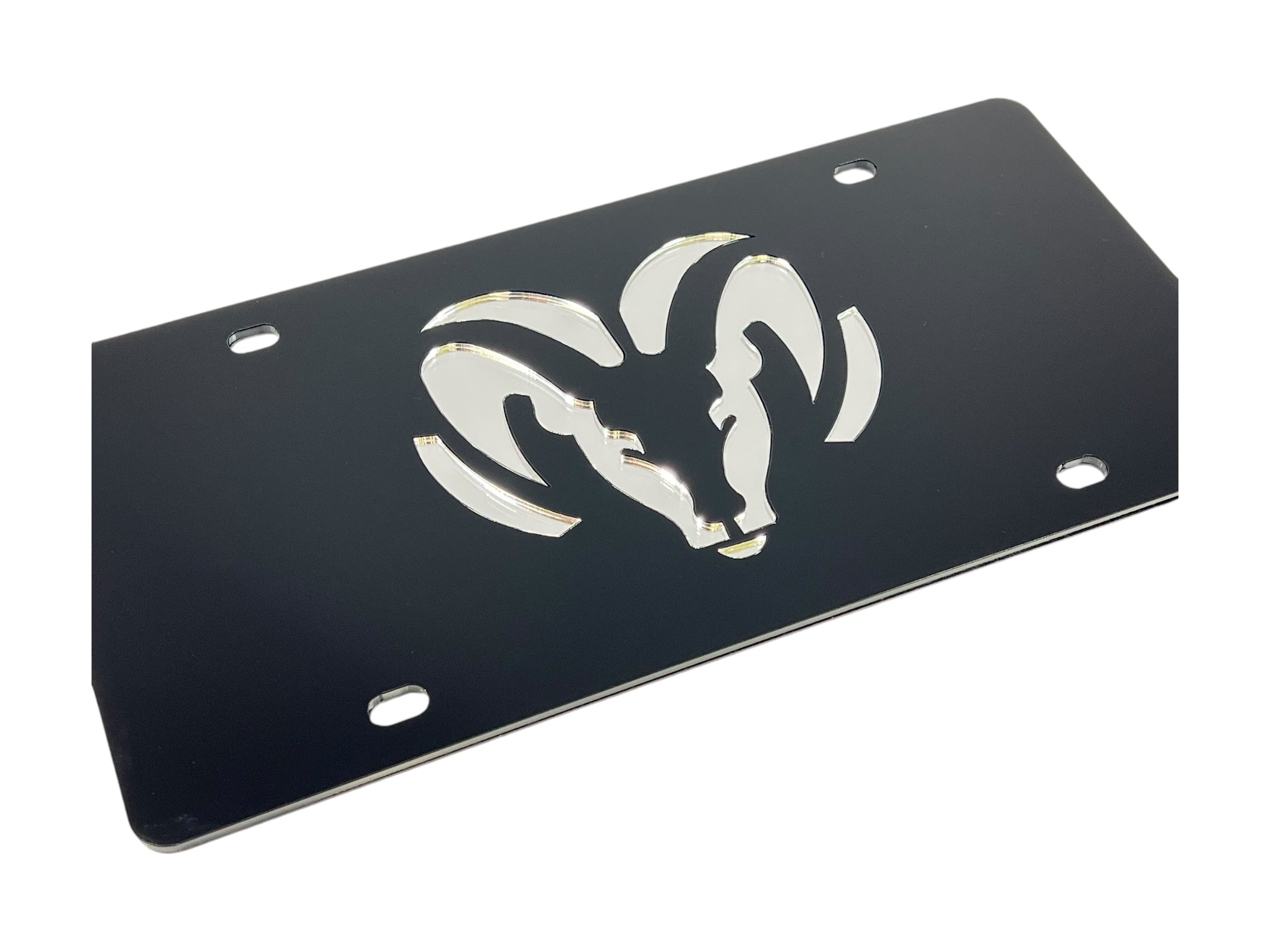 Ram Head Acrylic License Plate