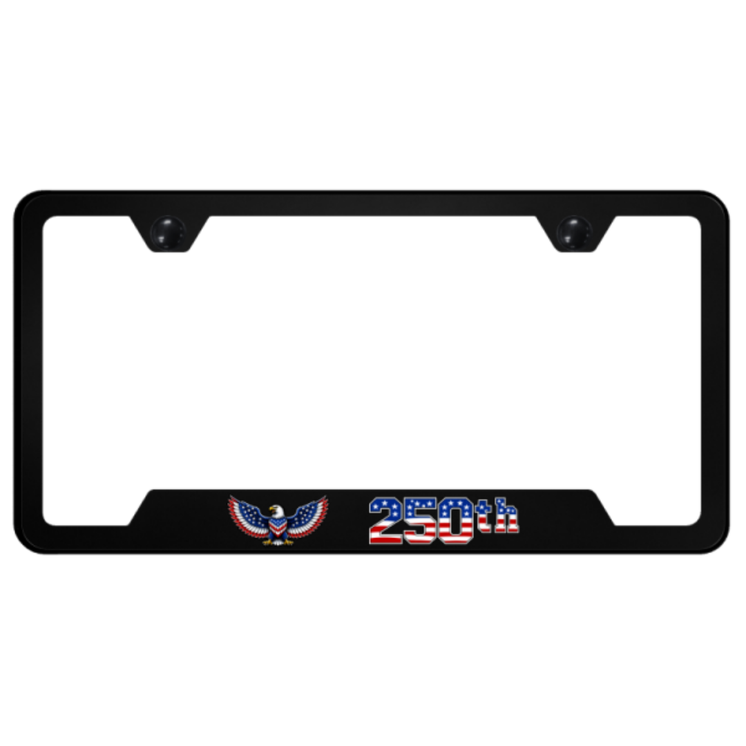 America's 250th Anniversary Eagle License Plate Frame | UV Print on Black