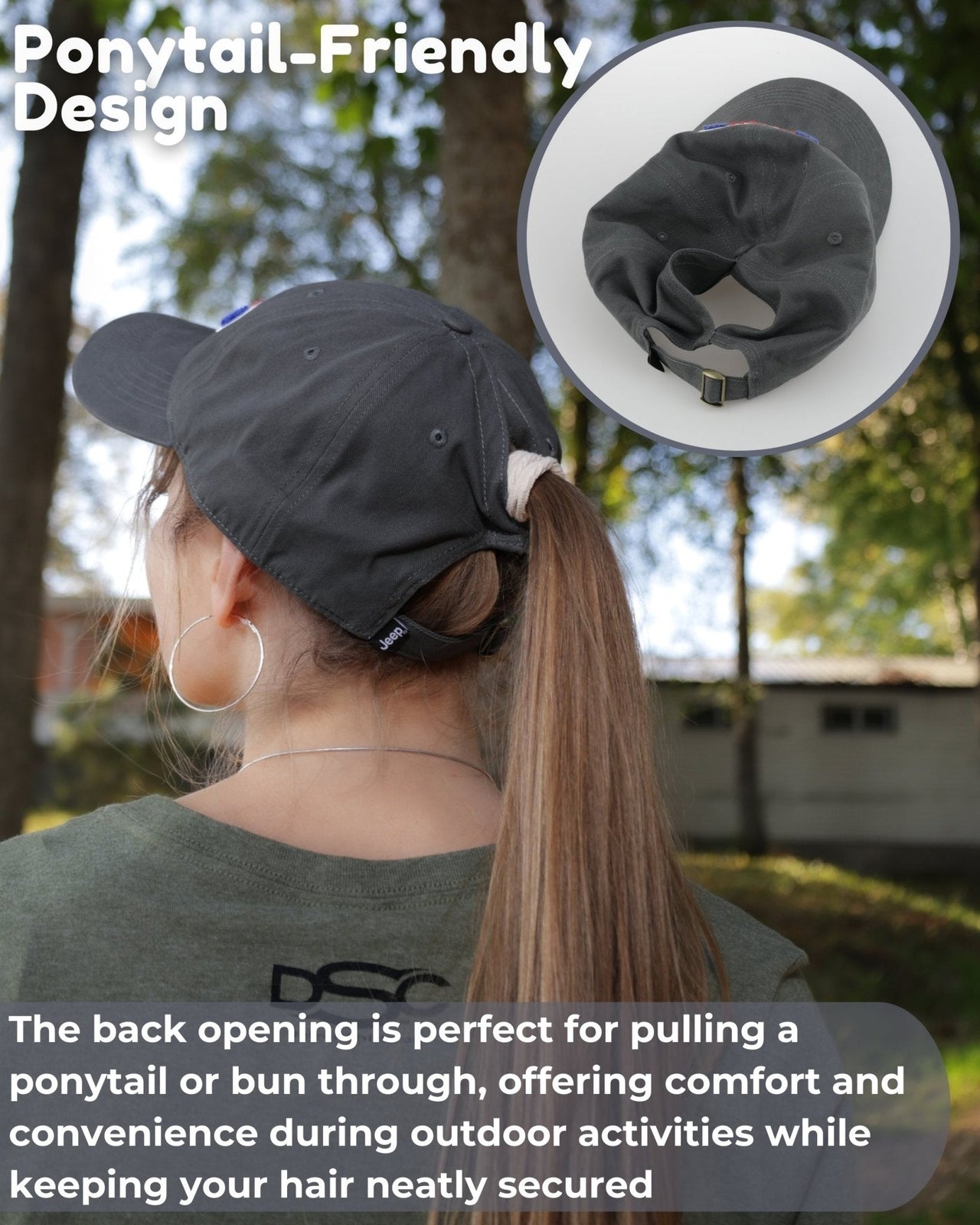 Hat - Jeep Chino Twill Ponytail with Chenille Stars and Stripes Grille Patch