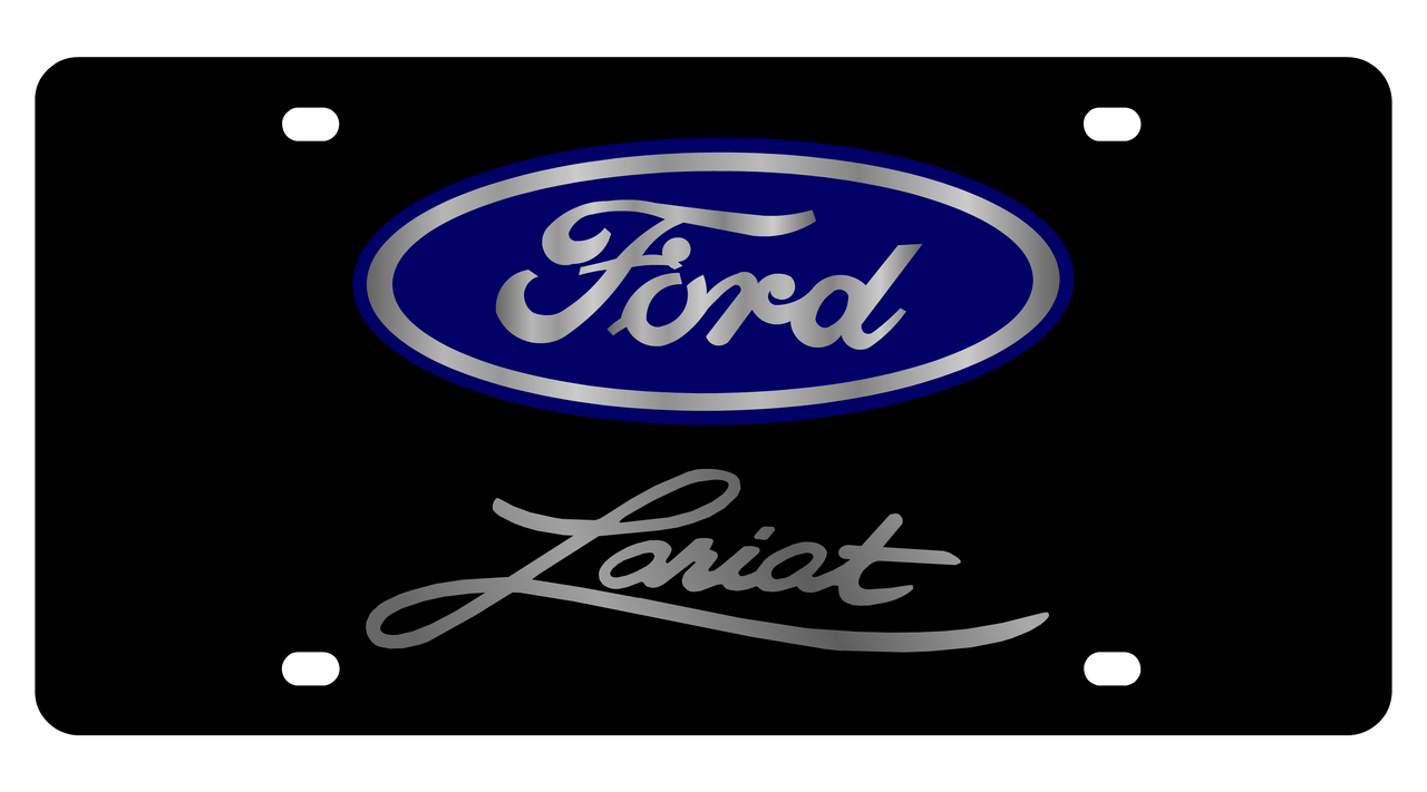 Ford Lariat Carbon Steel License Plate