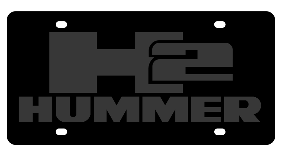 Hummer H2 Carbon Steel License Plate