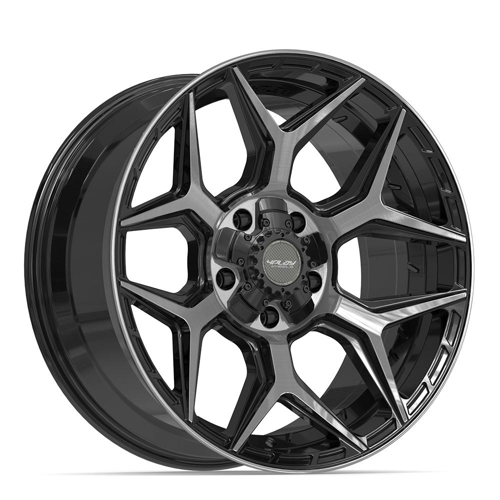 4Play 4P06 20x9 Gloss Black Brushed with Tinted Clear wheel, 5x127/5x139.7, 0mm offset