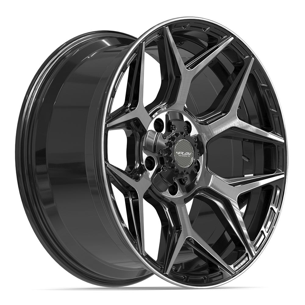 4Play 4P06 20x9 Gloss Black Brushed with Tinted Clear wheel, 5x127/5x139.7, 0mm offset