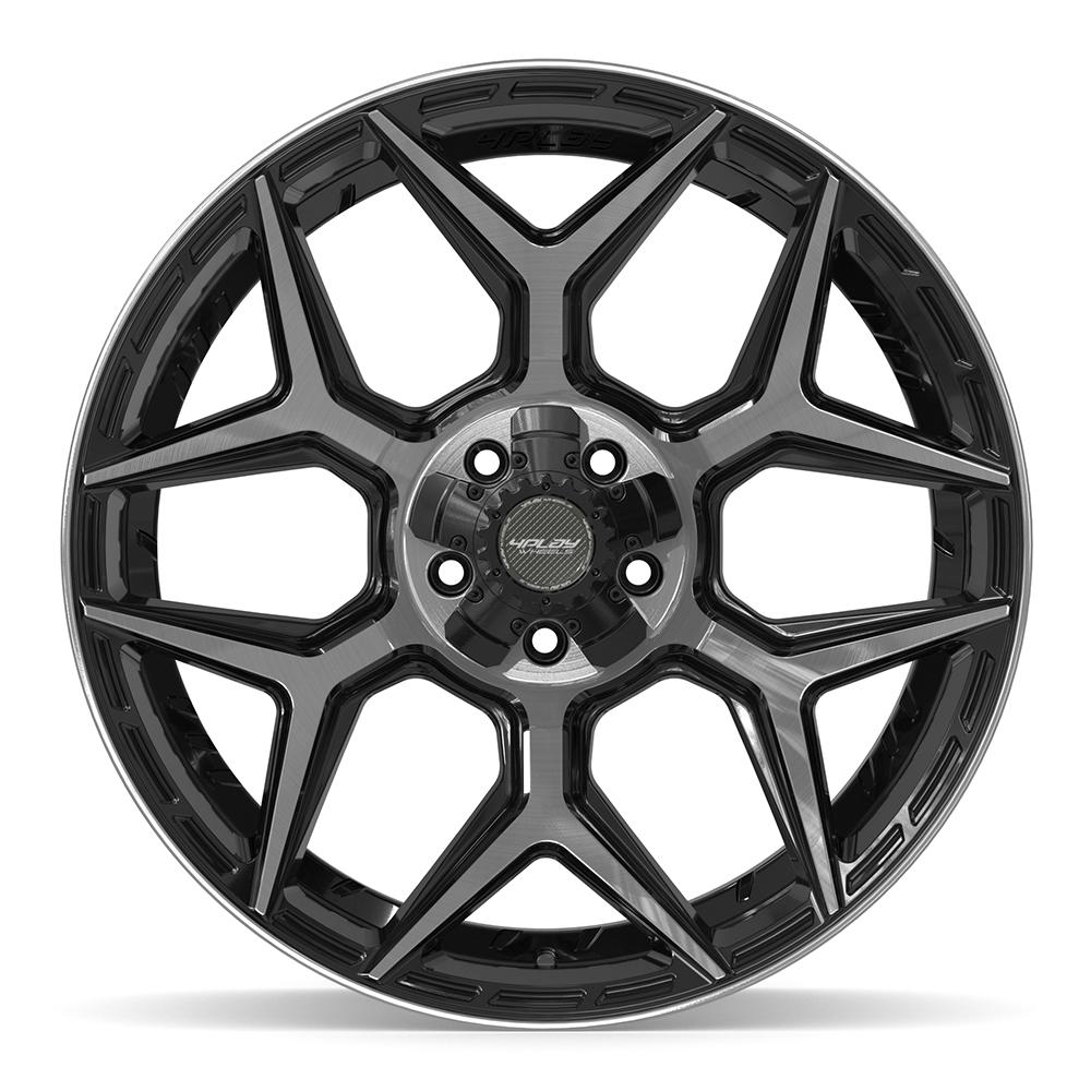 4Play 4P06 22x10 Gloss Black Brushed with Tinted Clear wheel, 5x127/5x139.7, -18mm offset