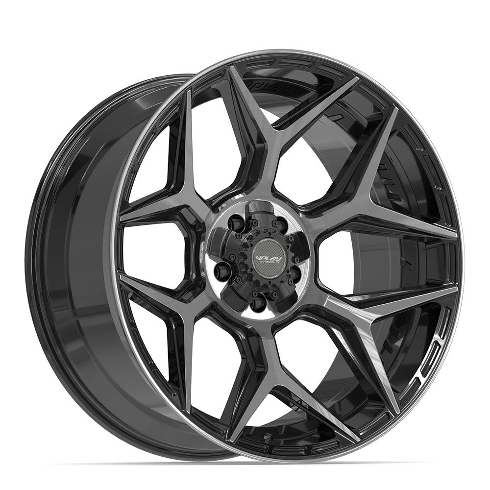 4Play 4P06 22x10 Gloss Black Brushed with Tinted Clear wheel, 5x127/5x139.7, -18mm offset