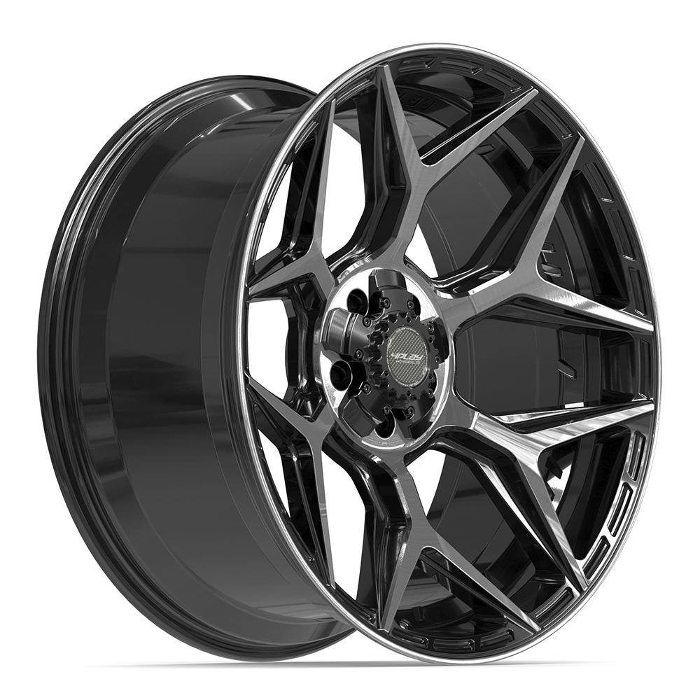 4Play 4P06 22x10 Gloss Black Brushed with Tinted Clear wheel, 5x127/5x139.7, -18mm offset