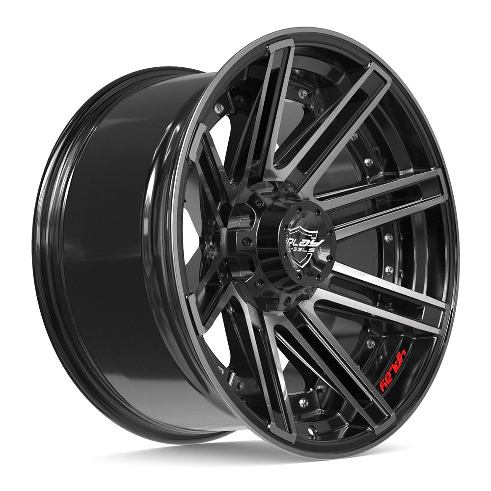 4Play 4P08 20x10 Gloss Black Brushed with Tinted Clear wheel, 6x135/6x139.7, -18mm offset