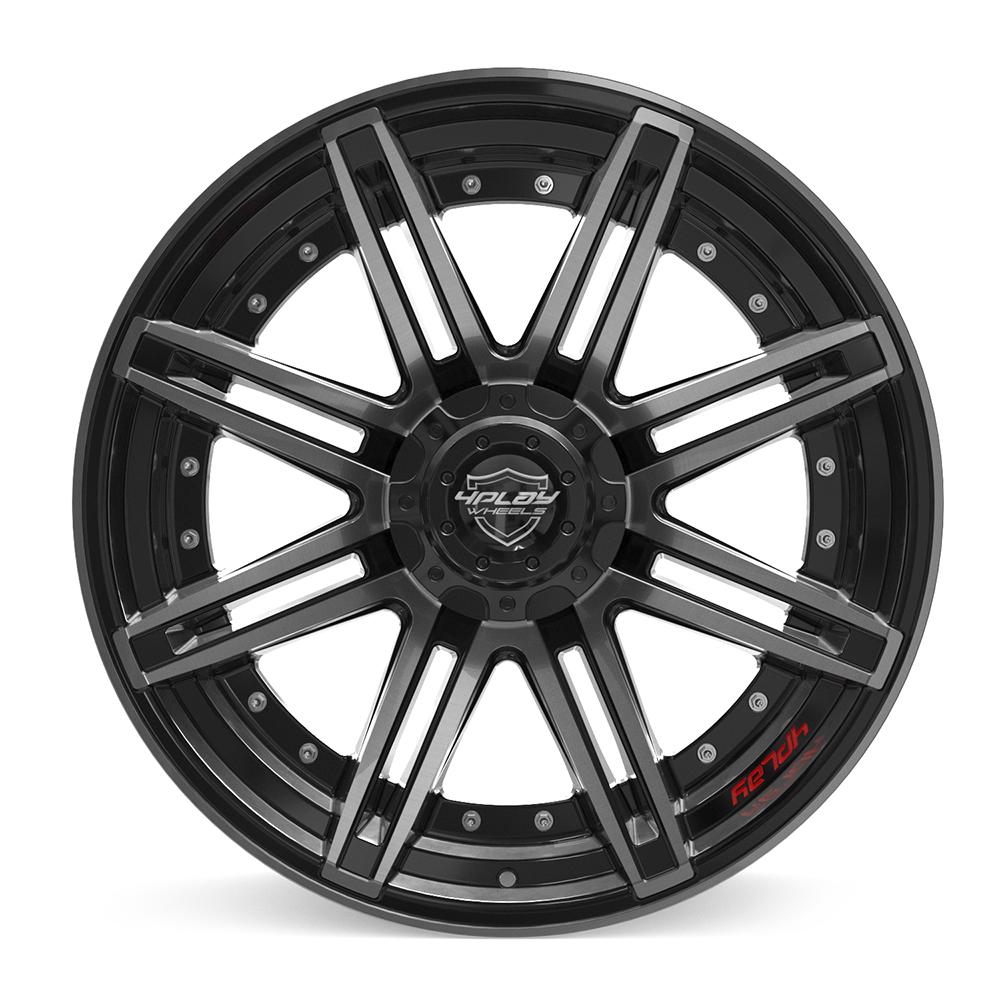 4Play 4P08 22x10 Gloss Black Brushed with Tinted Clear wheel, 6x135/6x139.7, -18mm offset