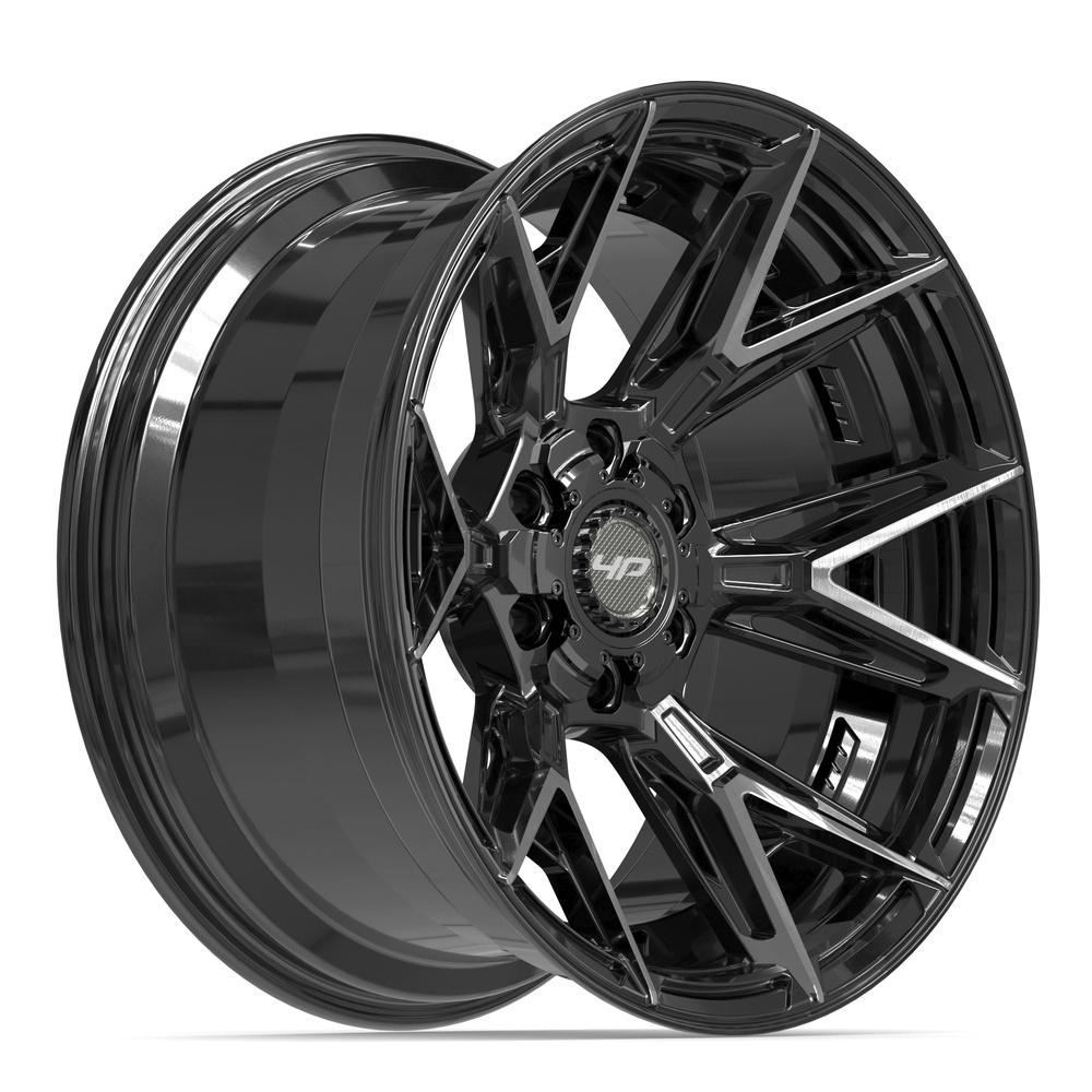 Set of 4 4Play 4P40 20x10 Gloss Black Brushed with Tinted Clear wheel, 6x135/6x139.7, -18mm offset
