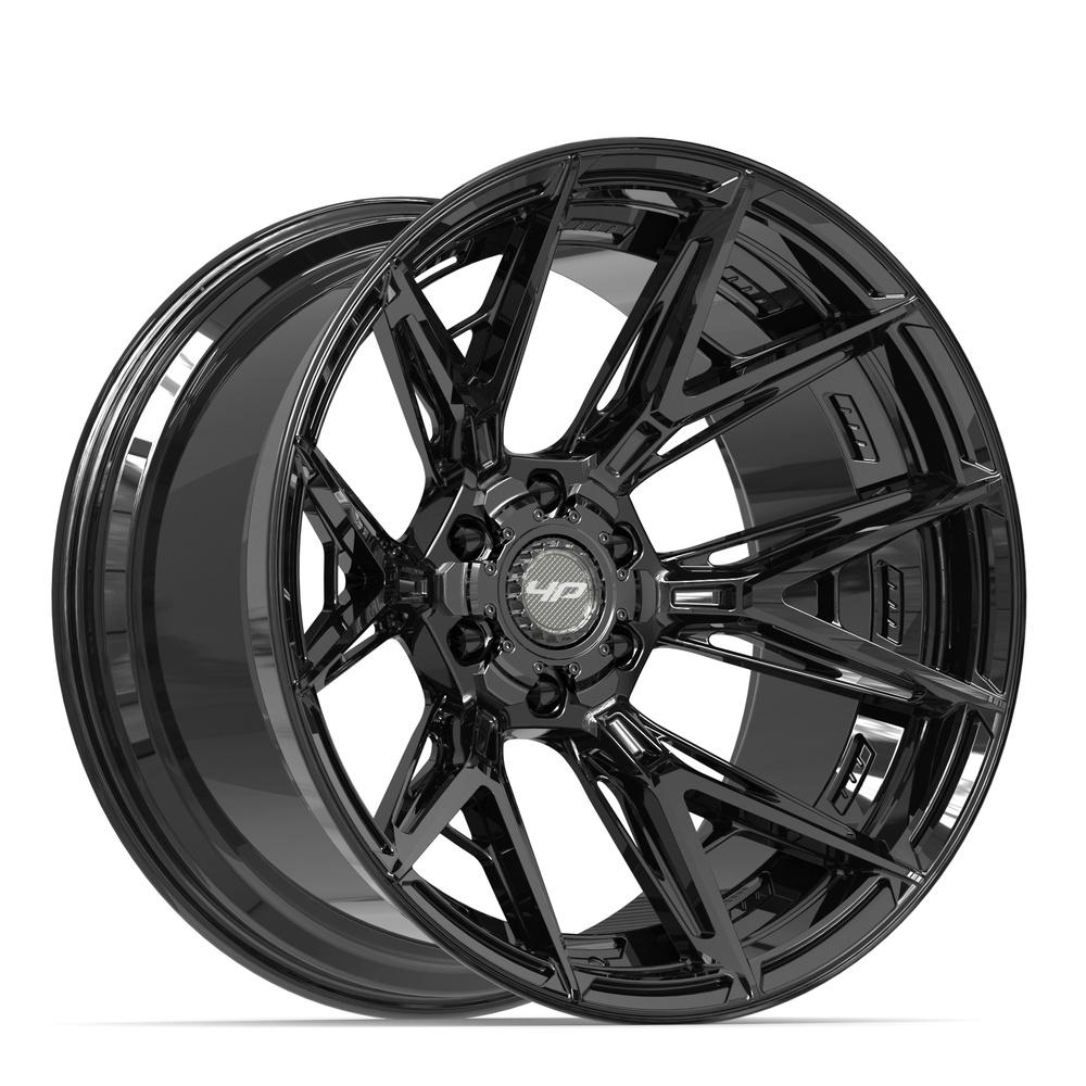 Set of 4 4Play 4P40 22x12 Gloss Black wheel, 6x135/6x139.7, -44mm offset
