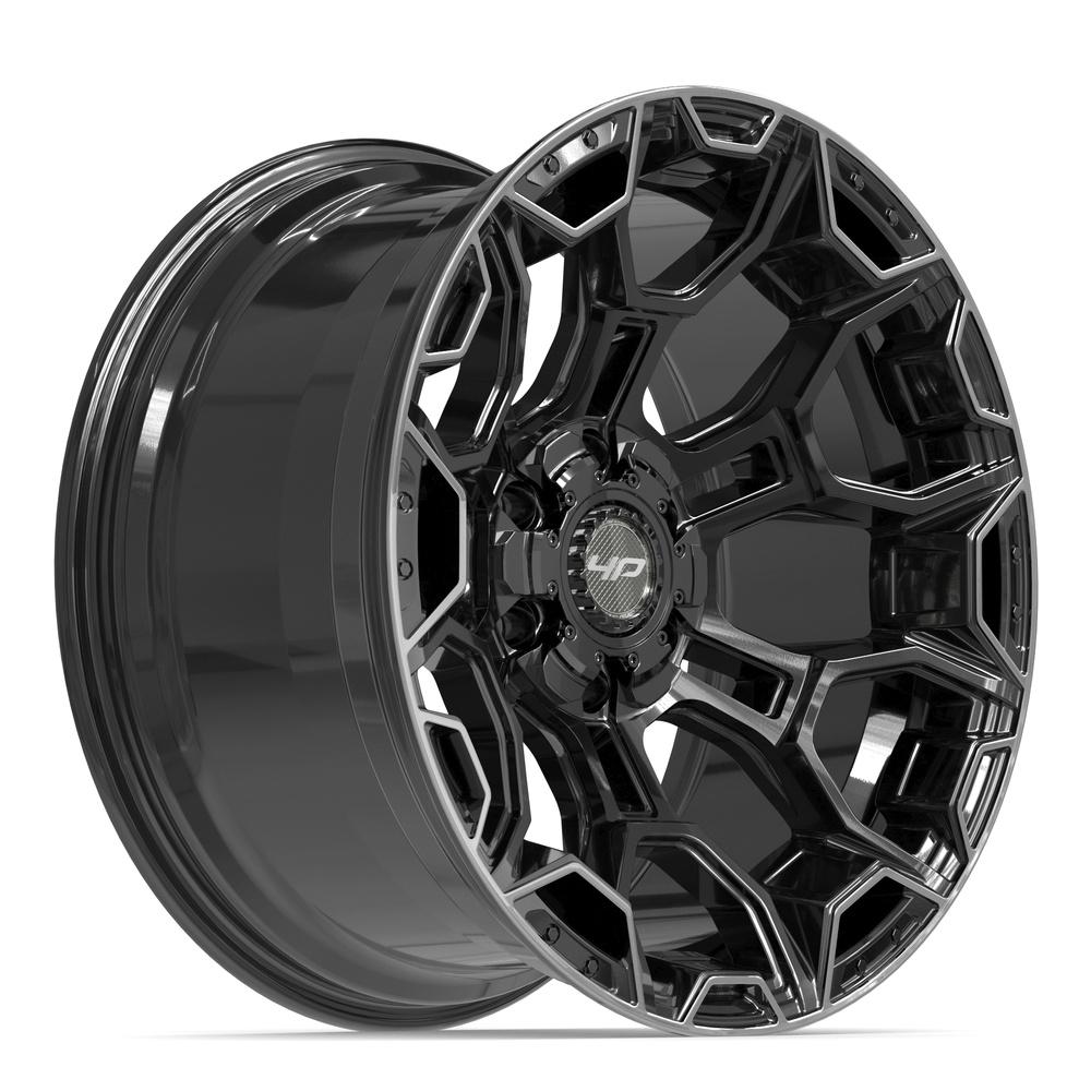 Set of 4 4Play 4P43 20x10 Gloss Black Brushed with Tinted Clear wheel, 6x135/6x139.7, -18mm offset