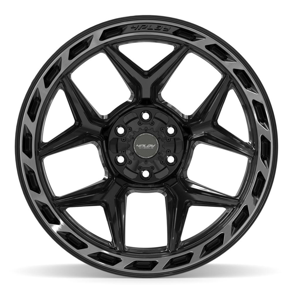 4Play 4P55 22x12 Gloss Black Brushed with Tinted Clear wheel, 6x135/6x139.7, -44mm offset