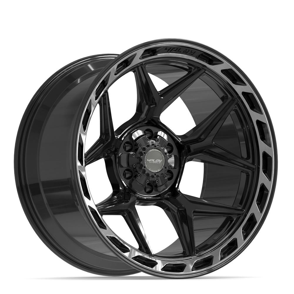 4Play 4P55 22x12 Gloss Black Brushed with Tinted Clear wheel, 6x135/6x139.7, -44mm offset