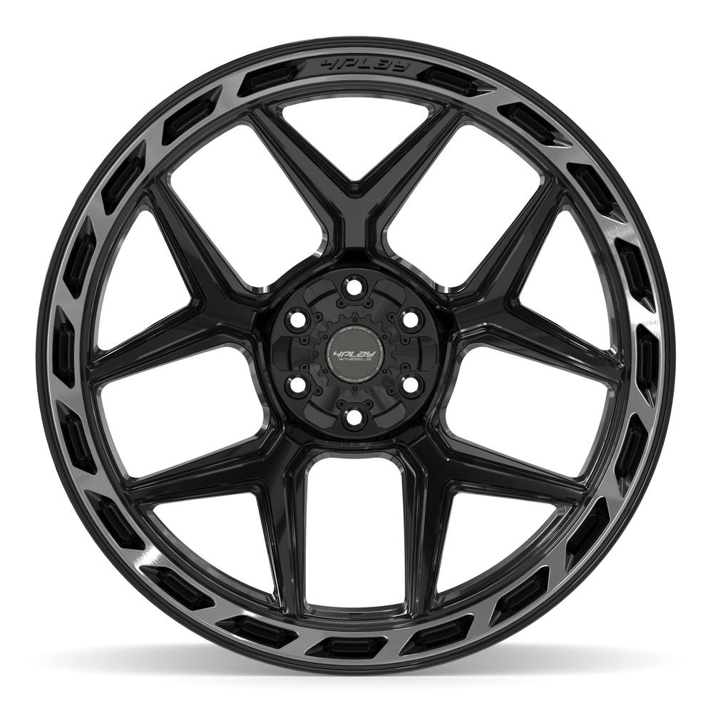 4Play 4P55 24x12 Gloss Black Brushed with Tinted Clear wheel, 6x135/6x139.7, -44mm offset
