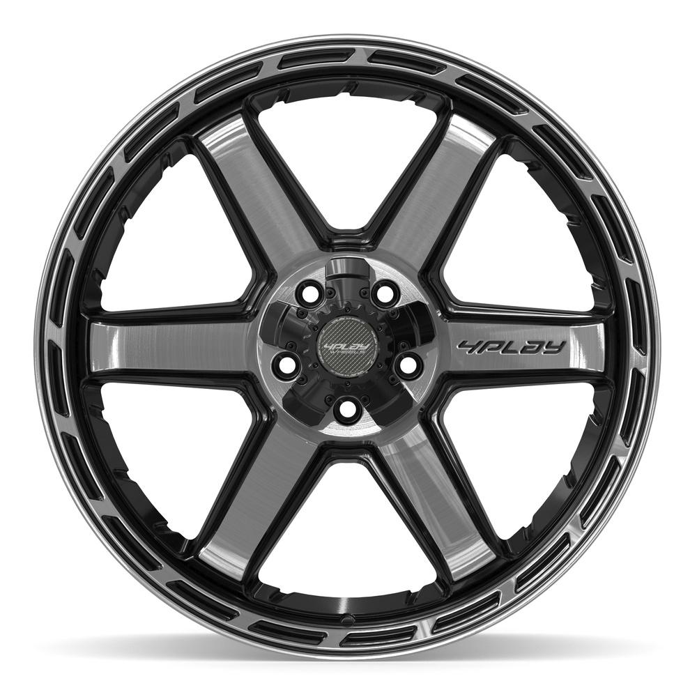 4Play 4P63 22x10 Gloss Black Brushed with Tinted Clear wheel, 5x127/5x139.7, -18mm offset