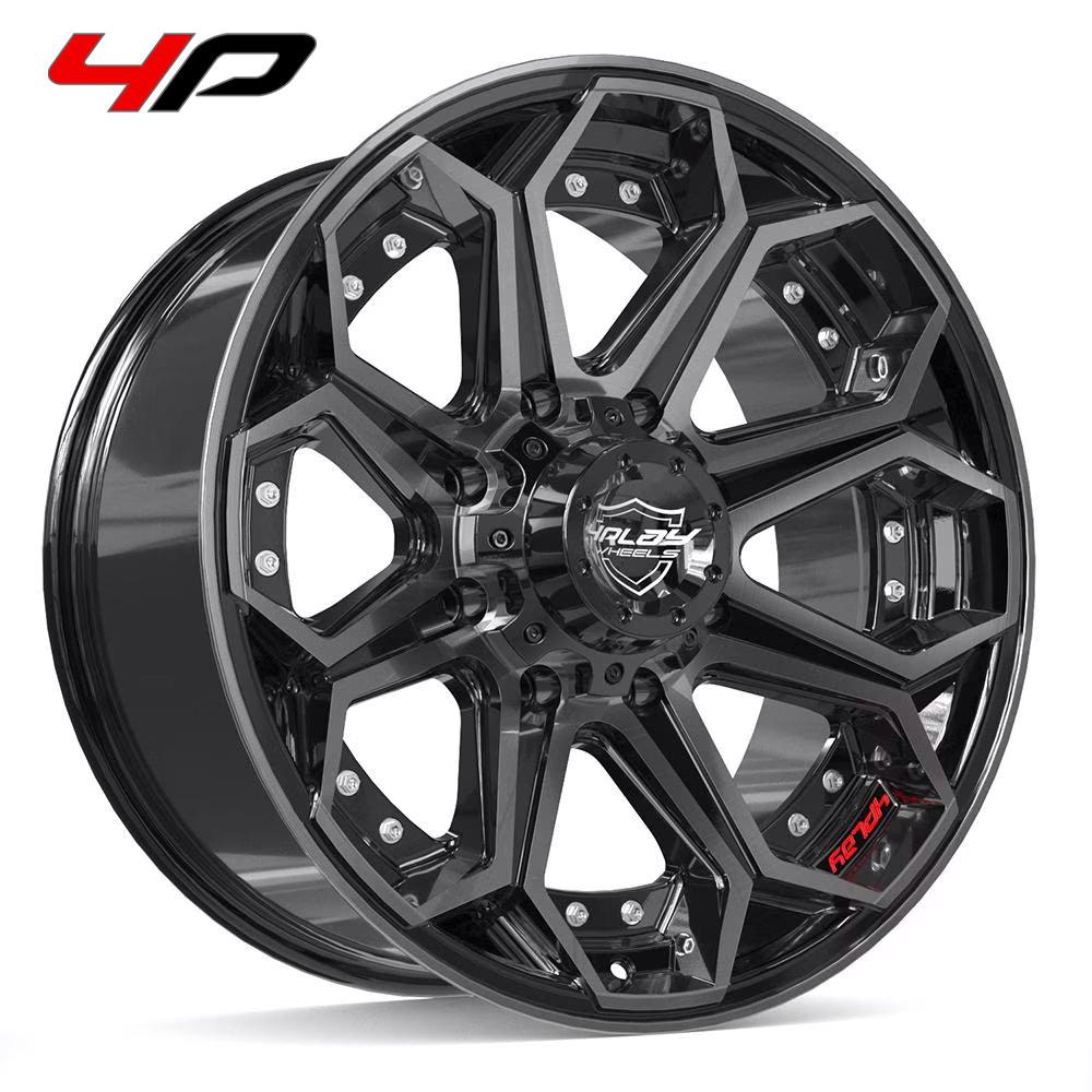 4Play 4P80R 20x9 Gloss Black Brushed with Tinted Clear wheel, 8x180, 0mm offset