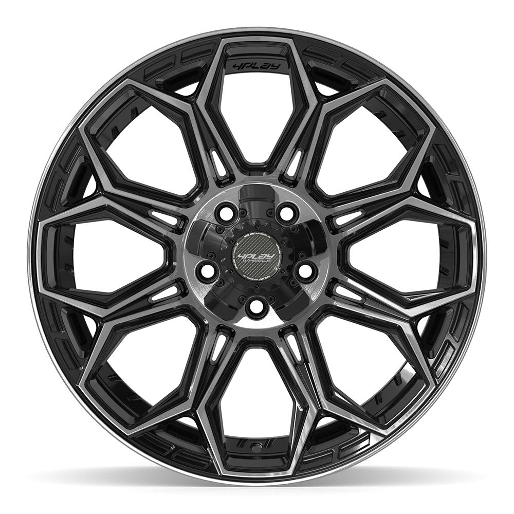 4Play 4P83 20x9 Gloss Black Brushed with Tinted Clear wheel, 5x127/5x139.7, 0mm offset