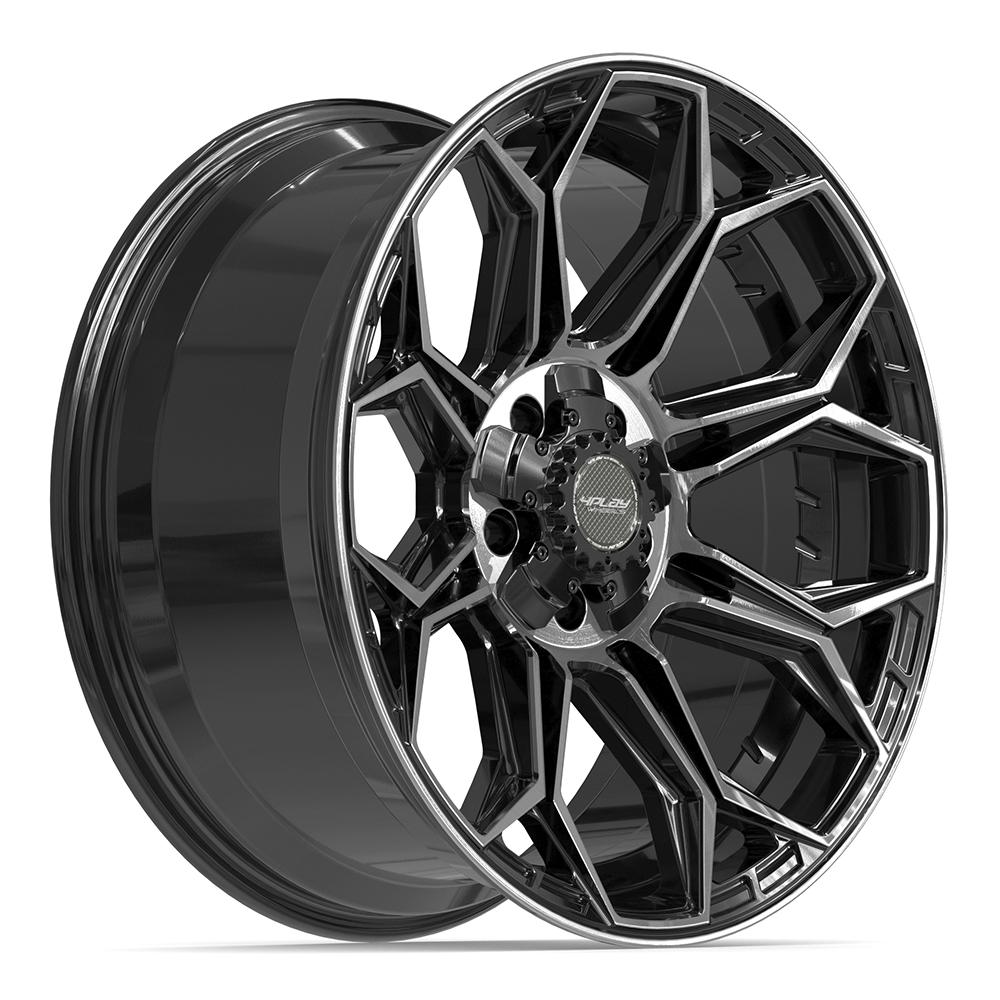 4Play 4P83 20x9 Gloss Black Brushed with Tinted Clear wheel, 5x127/5x139.7, 0mm offset