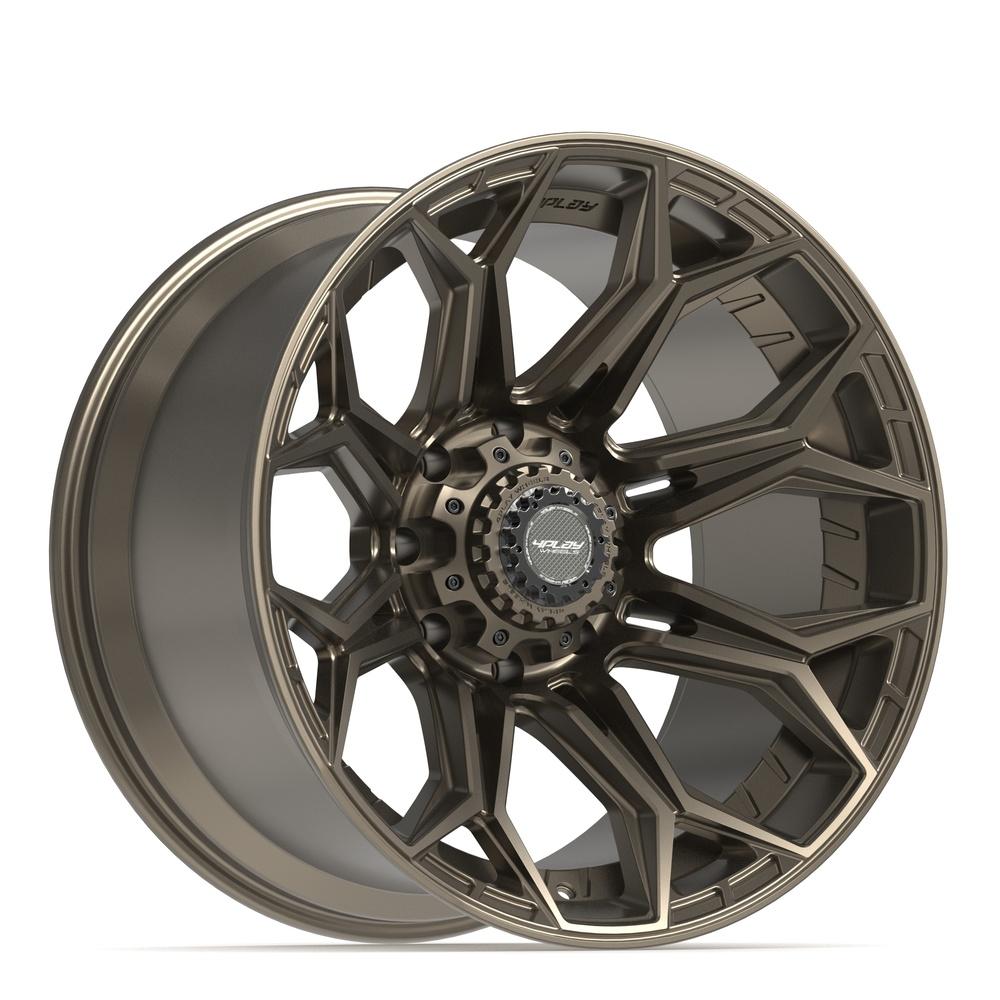Set of 4 4Play 4P83 22x12 Satin Bronze wheel, 8x180, -44mm offset