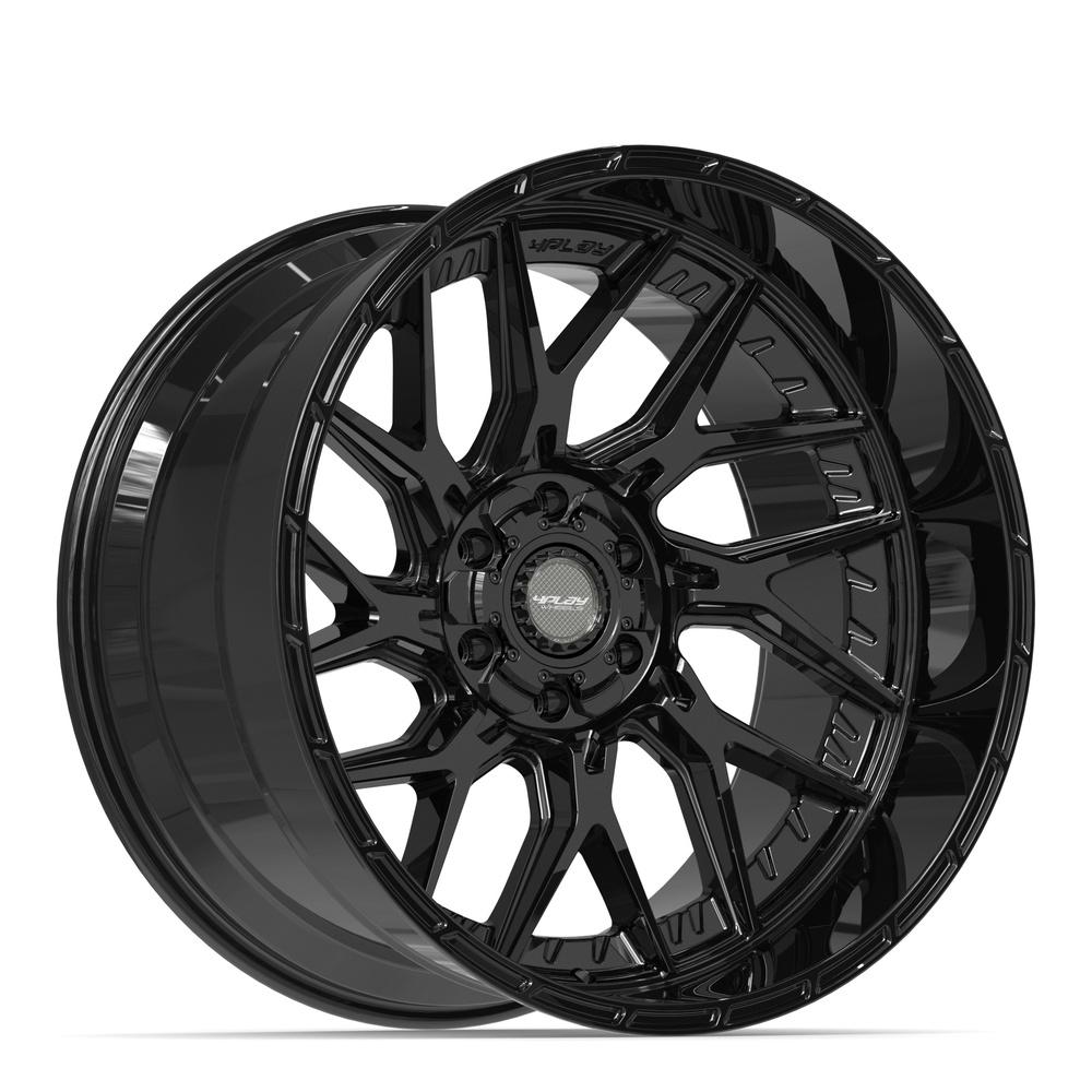 Set of 4 4Play 4PL28 22x12 Gloss Black wheel, 6x135/6x139.7, -44mm offset