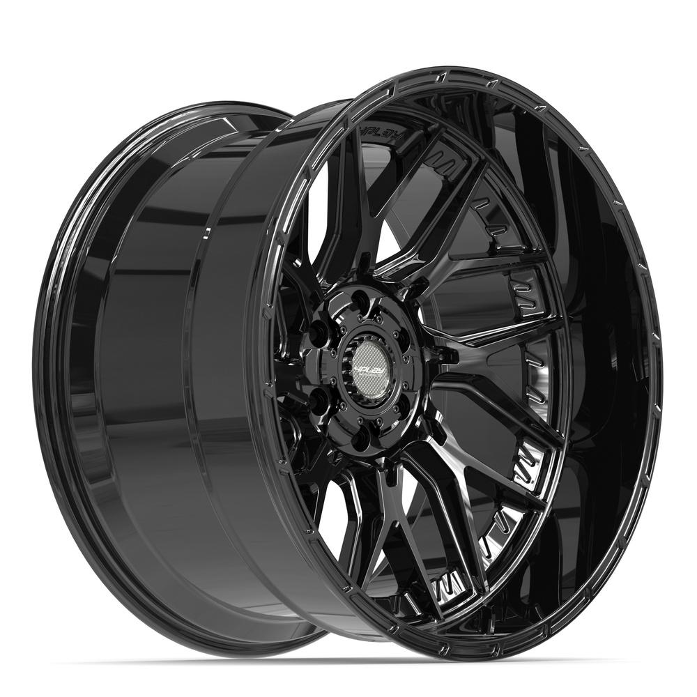 Set of 4 4Play 4PL28 22x12 Gloss Black wheel, 6x135/6x139.7, -44mm offset
