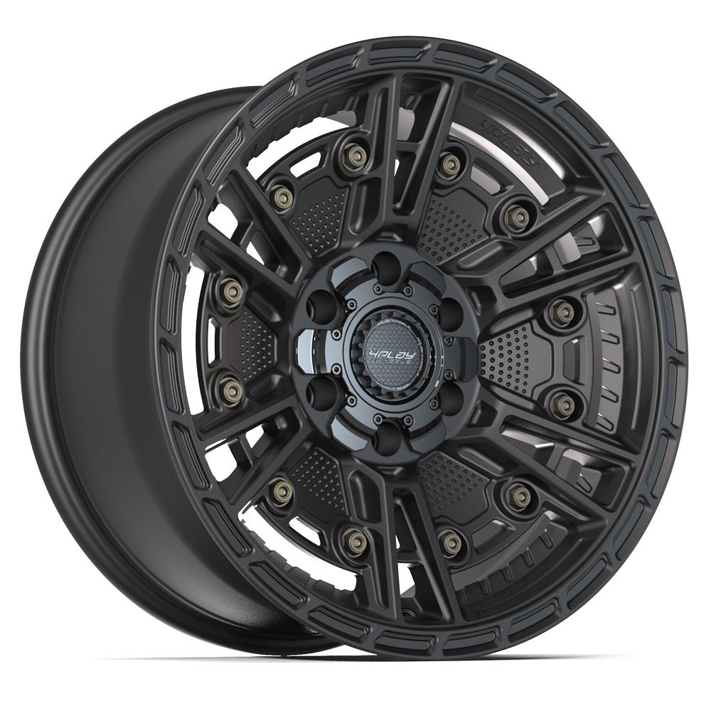 Set of 4 4Play 4PS01 18x9 Satin Black wheel, 6x135/6x139.7, -6mm offset