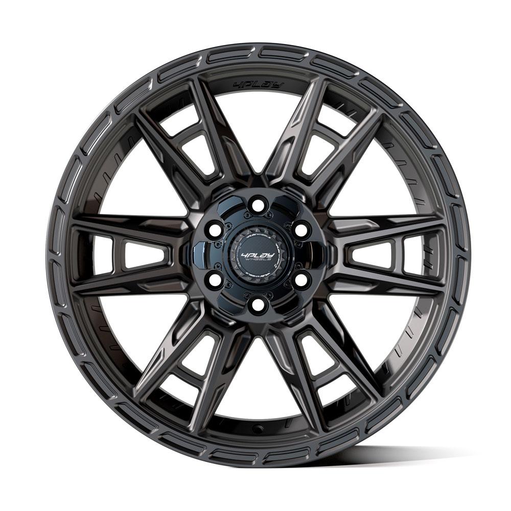 Set of 4 4Play 4PS20 18x8 Satin Black wheel, 5x108/5x110, +38mm offset