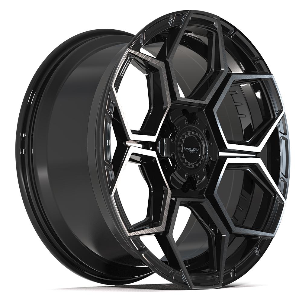Set of 4 4Play 4PS26 20x9 Gloss Black Brushed with Tinted Clear wheel, 6x135/6x139.7, +18mm offset