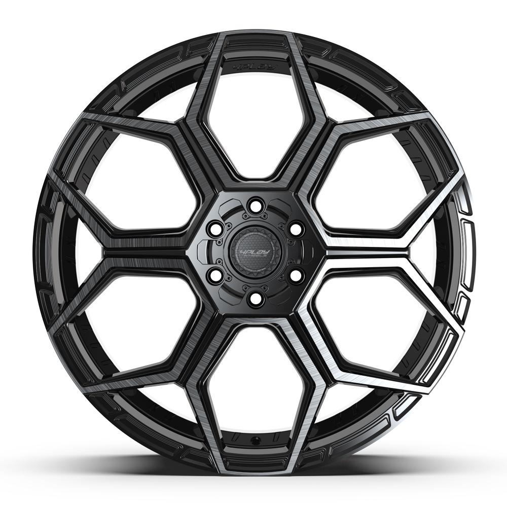 4Play 4PS26 24x10 Gloss Black Brushed with Tinted Clear wheel, 6x135/6x139.7, 24mm offset