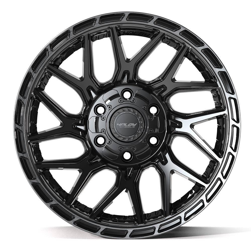 4Play 4PS28 18x9 Gloss Black Brushed with Tinted Clear wheel, 6x135/6x139.7, 18mm offset
