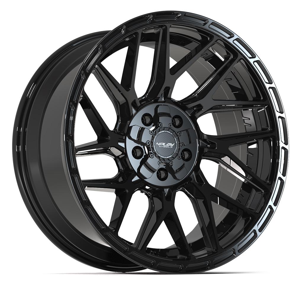 4Play 4PS28 20x9 Gloss Black Brushed with Tinted Clear wheel, 5x127/5x139.7, -6mm offset