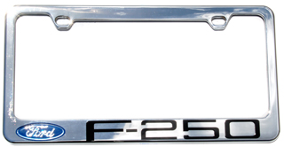 2017 Ford F-250 Chrome License Plate Frame
