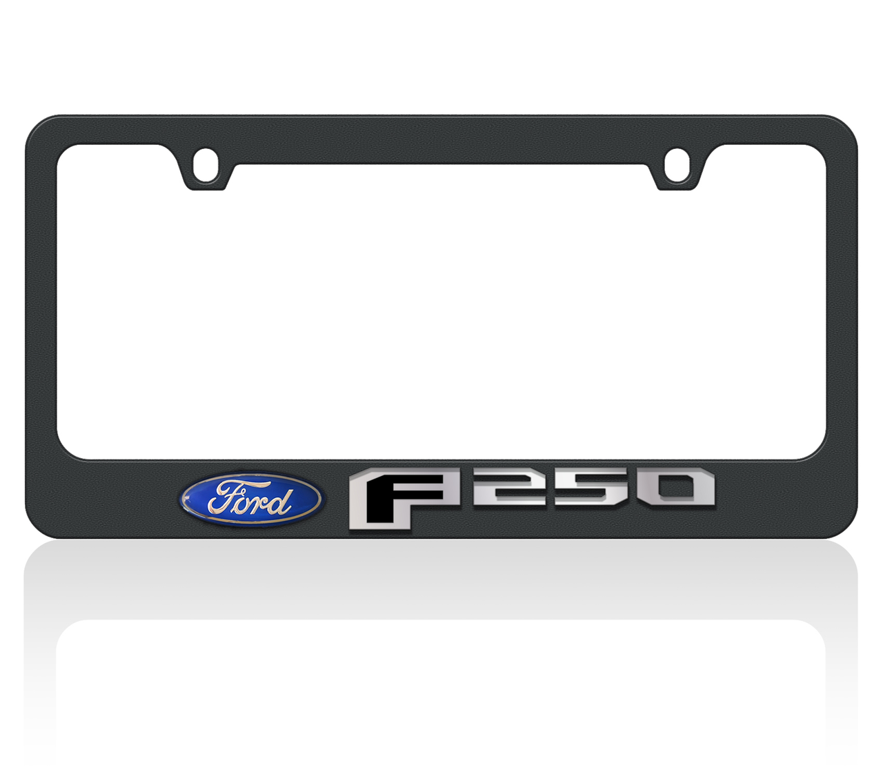 2017 Ford F-250 Black License Plate Frame
