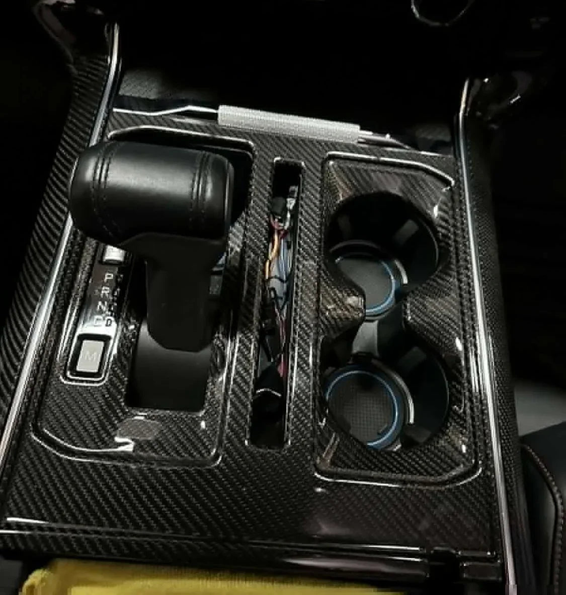 Real Carbon Fiber Center Console Cover for 2021+ Ford F-150