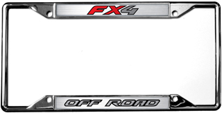 Ford FX4 Off Road Chrome License Plate