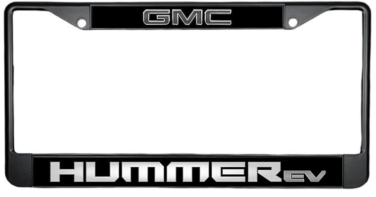 GMC Hummer EV Black License Plate Frame