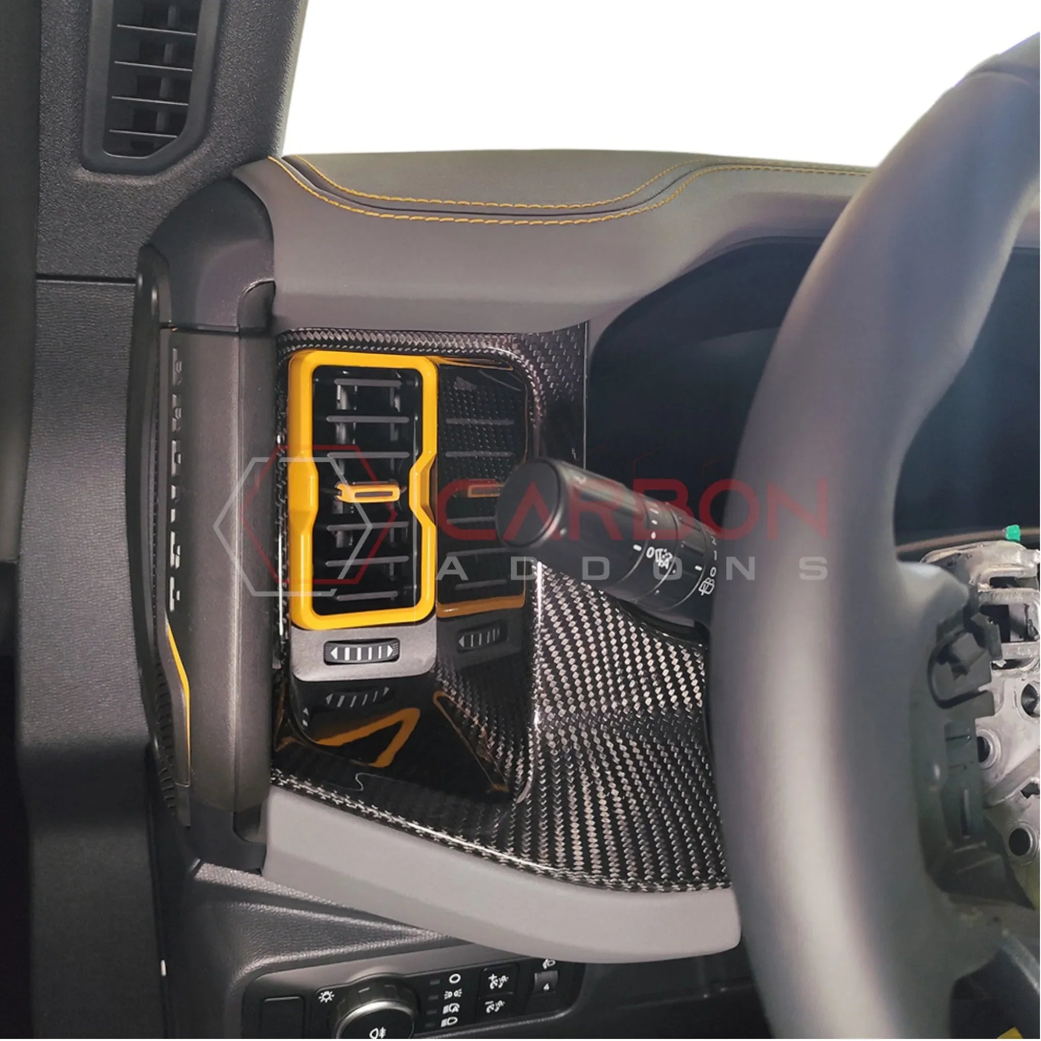 Real Carbon Fiber Left Driver Side Dash AC Vent Trim Cover For 2021+ Ford Bronco