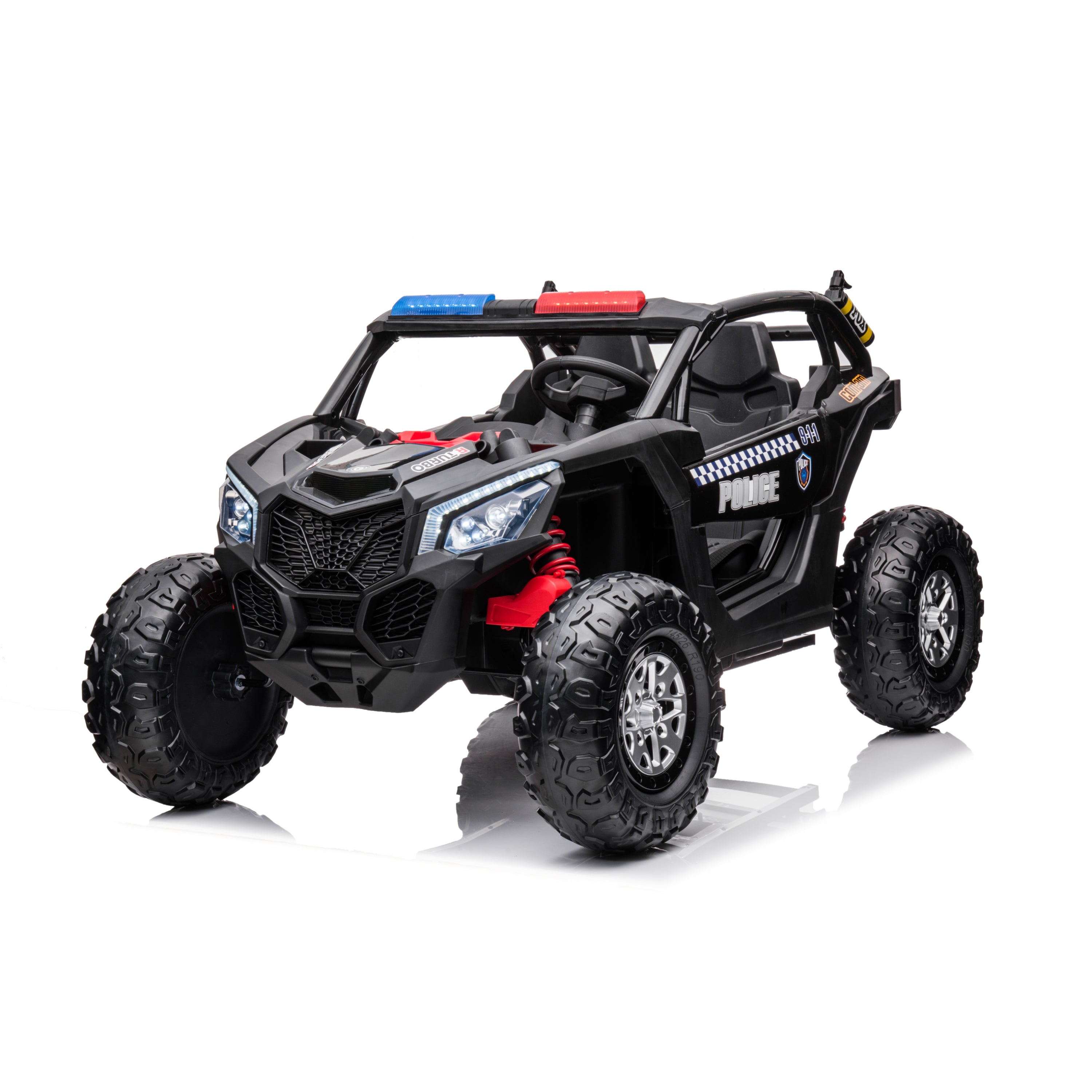 24V Freddo Storm Police UTV 2-Seater for Kids with Lights & Sirens for Action-Packed Adventures