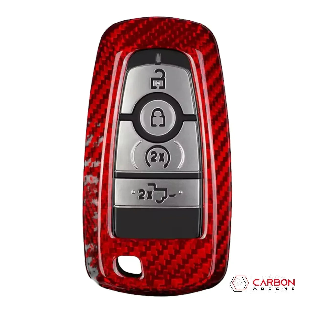 Real Carbon Fiber Key Fob Cover for 2017-2024 Ford F-150 Raptor & 2021-2024 Bronco