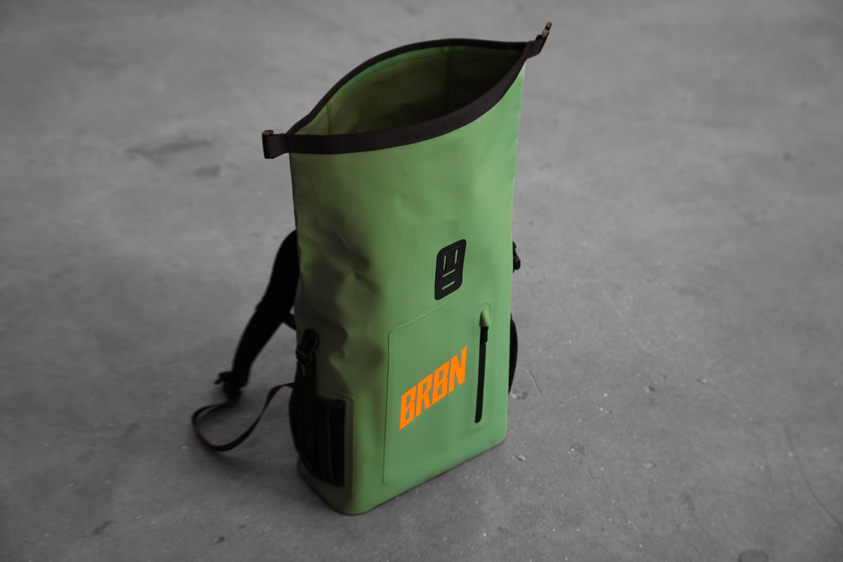 BRBN 38L Waterproof Roll-Top Dry Bag Backpack - Green