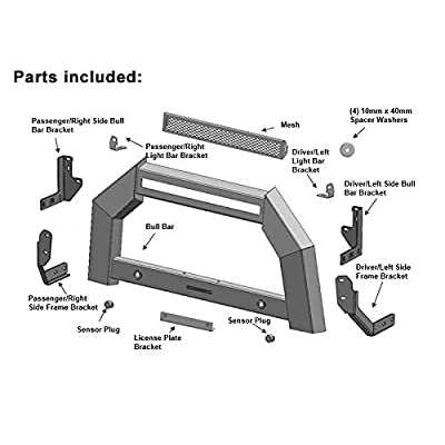 2015-2022 Canyon Armour Bull Bar Includes 1 20in LED Light Bar | Black Horse Off Road - Image 5